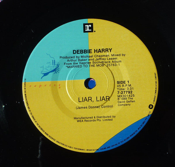 Deborah Harry – Liar, Liar 7" vinyl record, image 3 of 4