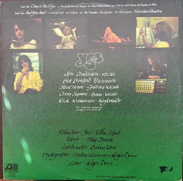 Yes – Close To The Edge LP vinyl record, image 5 of 8