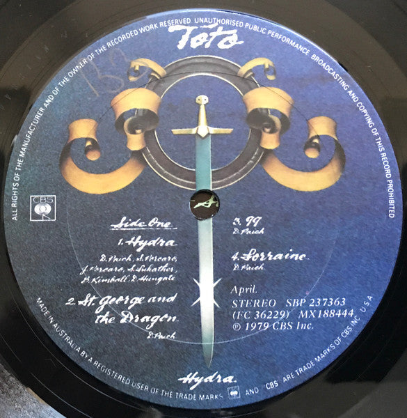 Toto – Hydra LP vinyl record, image 7 of 8
