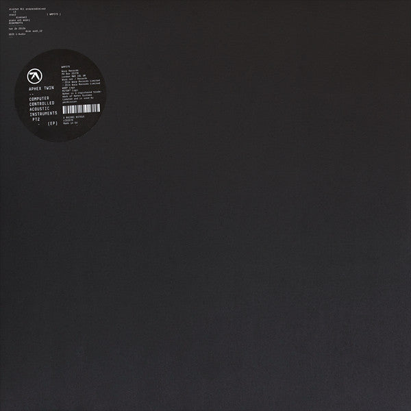 Aphex Twin – Computer Controlled Acoustic Instruments Pt2 (EP) 12" vinyl record, image 1 of 7