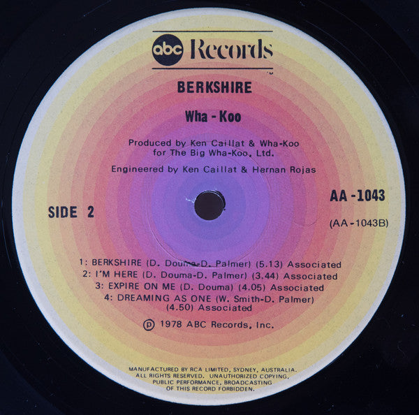 Wha-Koo – Berkshire LP vinyl record, image 4 of 4