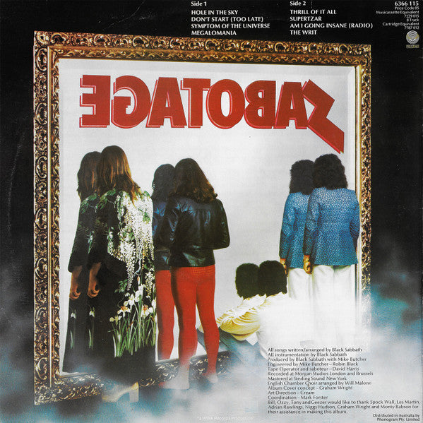 Black Sabbath – Sabotage LP vinyl record, image 2 of 4