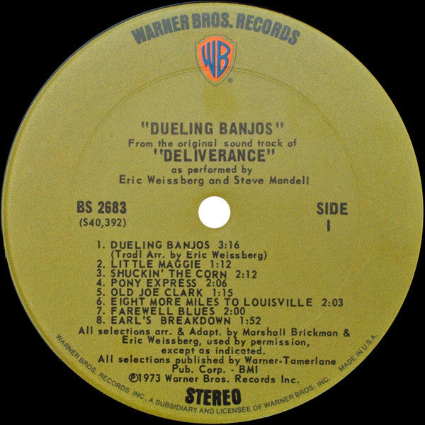 Eric Weissberg, Steve Mandell – Dueling Banjos From The Original Motion Picture Soundtrack Deliverance And Additional Music LP vinyl record, image 3 of 7