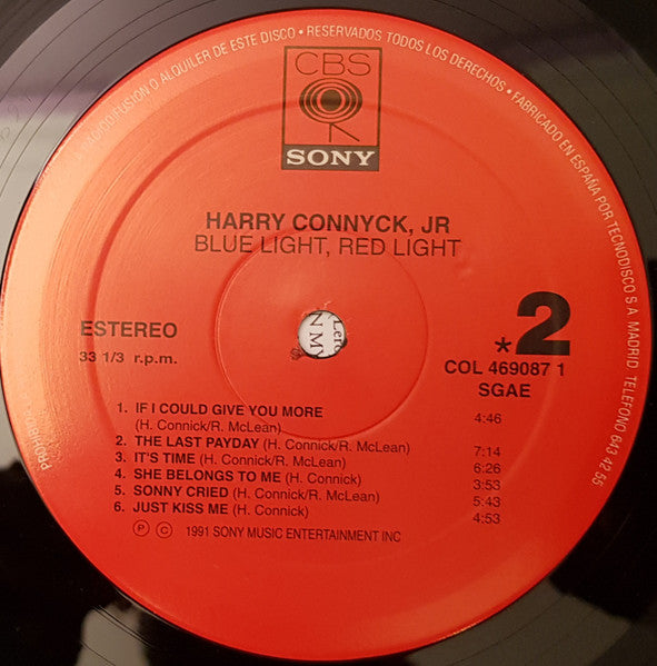 Harry Connick, Jr. – Blue Light, Red Light LP vinyl record, image 6 of 8