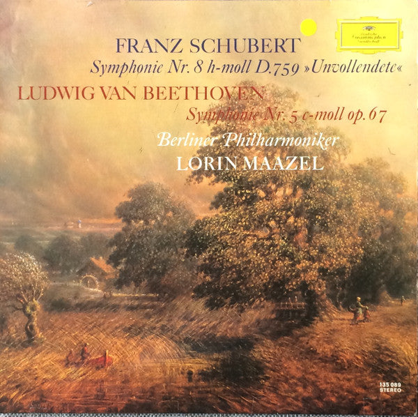Franz Schubert, Ludwig van Beethoven, Berliner Philharmoniker, Lorin Maazel – Symphonie Nr. 8 H-moll D. 759 »Unvollendete« / Symphonie Nr. 5 C-moll Op. 67 LP vinyl record, image 1 of 4