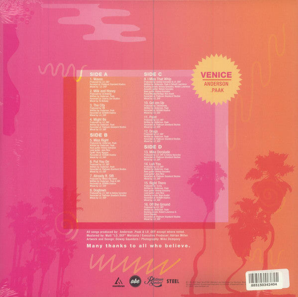 Anderson .Paak – Venice (2xLP) LP vinyl record, image 7 of 7