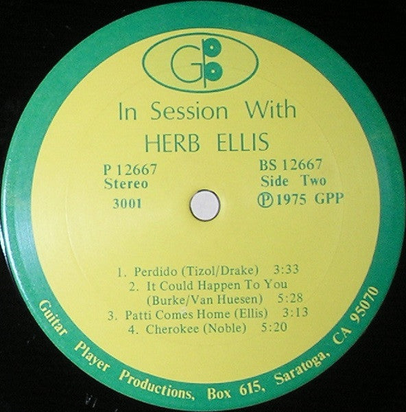 Herb Ellis – In Session With Herb Ellis LP vinyl record, image 4 of 4