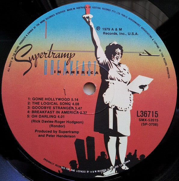 Supertramp – Breakfast In America LP vinyl record, image 5 of 7