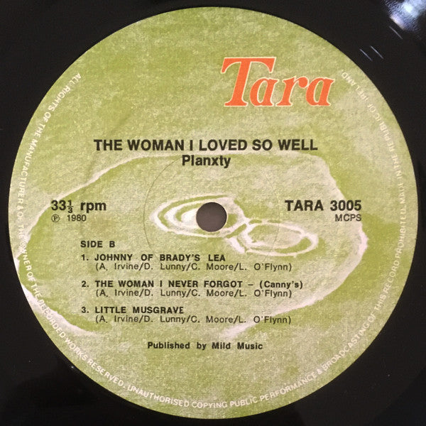 Planxty – The Woman I Loved So Well LP vinyl record, image 4 of 5