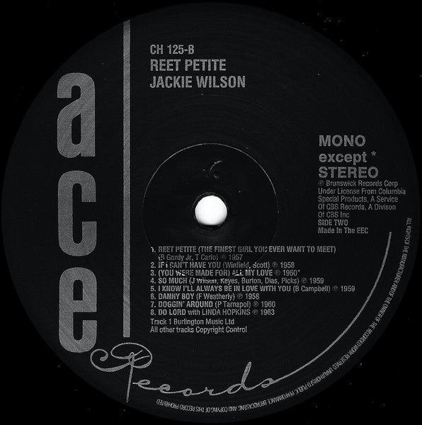 Jackie Wilson – Reet Petite LP vinyl record, image 4 of 4