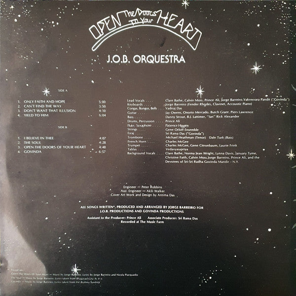 J.O.B. Orquestra – Open The Doors To Your Heart LP vinyl record, image 2 of 6