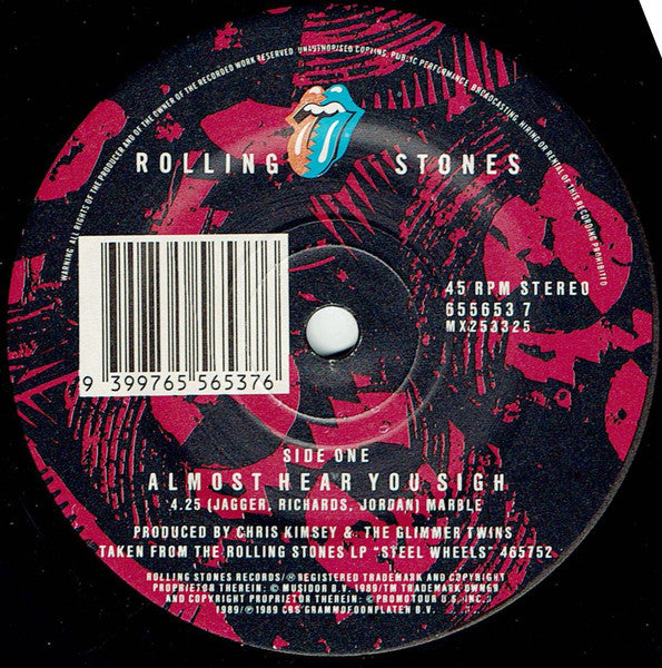 The Rolling Stones – Almost Hear You Sigh 7" vinyl record, image 1 of 4