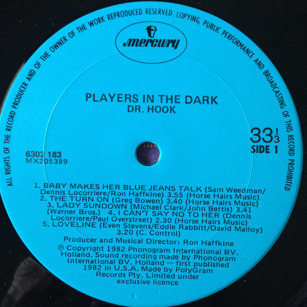 Dr. Hook – Players In The Dark LP vinyl record, image 4 of 5