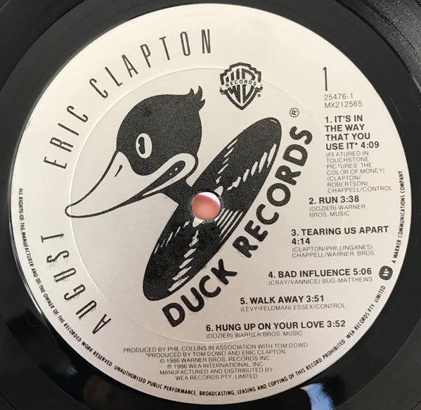 Eric Clapton – August LP vinyl record, image 5 of 7
