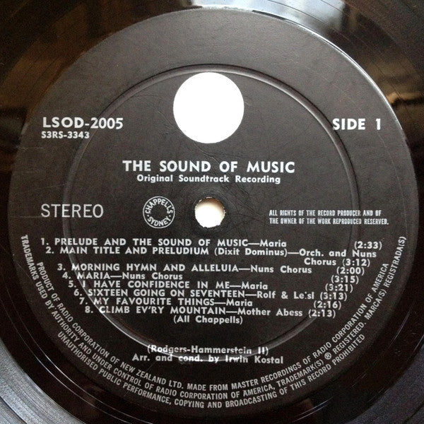 Rodgers & Hammerstein, Julie Andrews, Christopher Plummer, Irwin Kostal – The Sound Of Music (An Original Soundtrack Recording) LP vinyl record, image 3 of 4
