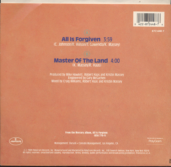 Red Siren – All Is Forgiven 7" vinyl record, image 2 of 4