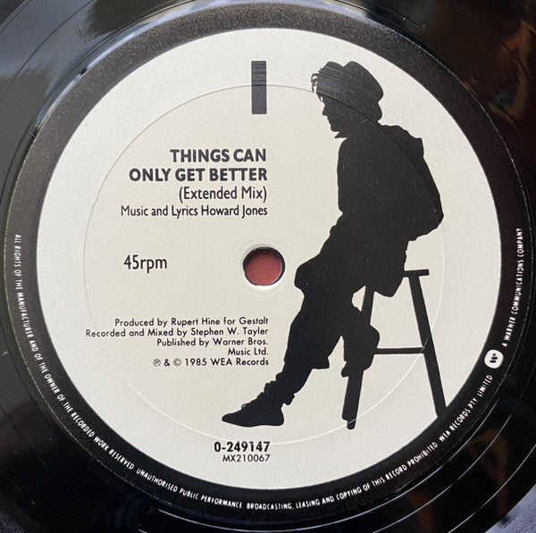 Howard Jones – Things Can Only Get Better (Extended Mix) 12" vinyl record, image 3 of 4