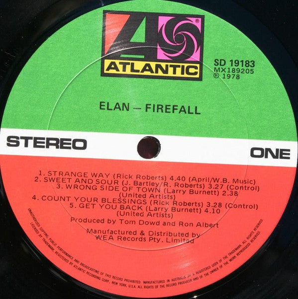 Firefall – Élan LP vinyl record, image 3 of 4