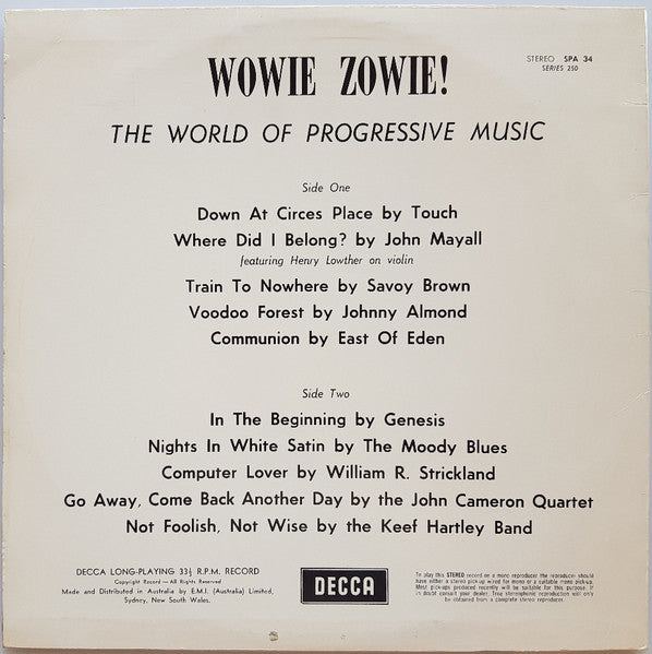 Various – The World Of Progressive Music: Wowie Zowie! LP vinyl record, image 2 of 6