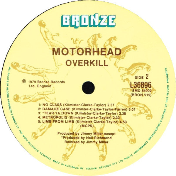 Motörhead – Overkill LP vinyl record, image 4 of 4