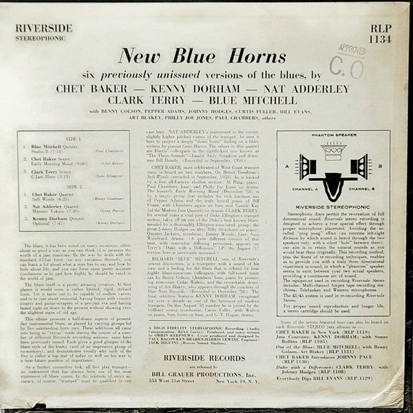 Various – New Blue Horns LP vinyl record, image 2 of 3