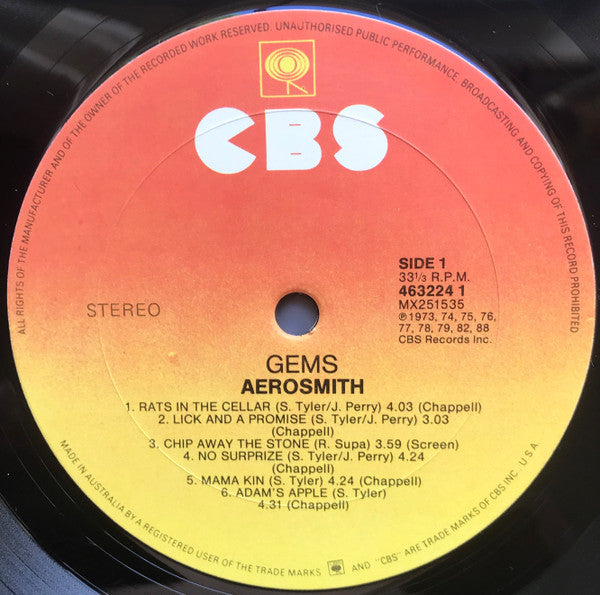 Aerosmith – Gems LP vinyl record, image 3 of 4