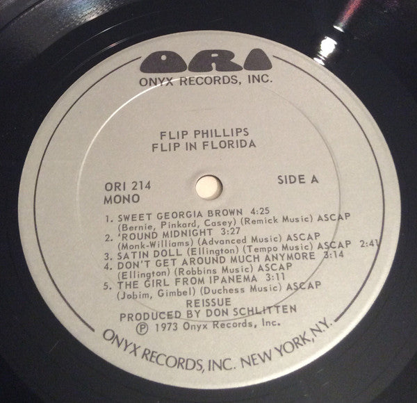 Flip Phillips – Flip In Florida (Original 1963 Recordings) LP vinyl record, image 3 of 3