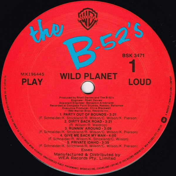The B-52's – Wild Planet LP vinyl record, image 3 of 6