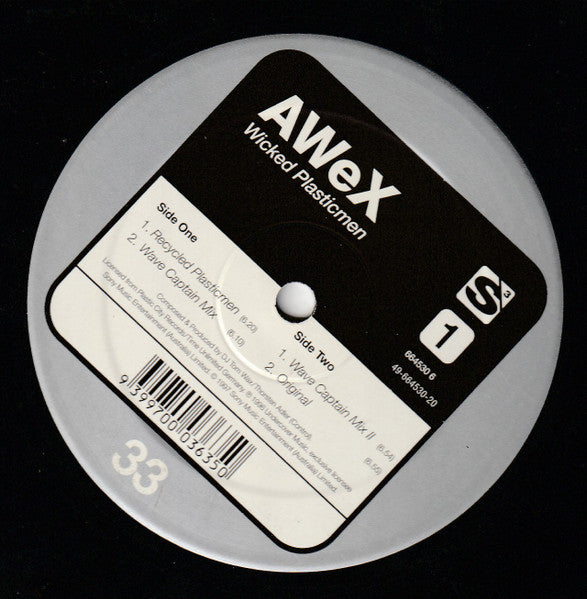 AWeX – Wicked Pasticmen 12" vinyl record