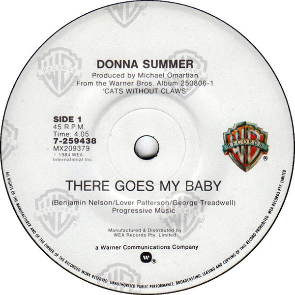 Donna Summer – There Goes My Baby 7" vinyl record, image 3 of 4
