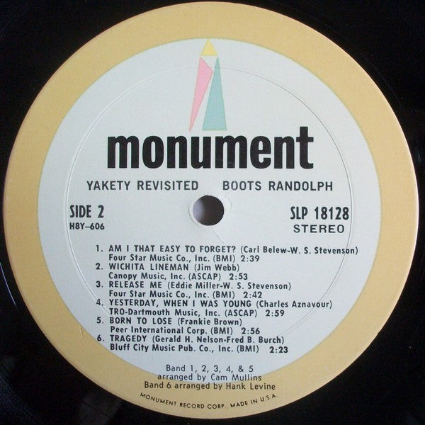 Boots Randolph – Yakety Revisited LP vinyl record, image 4 of 4