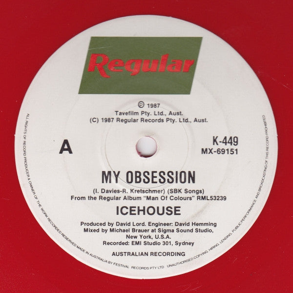 Icehouse – My Obsession 7" vinyl record, image 1 of 2