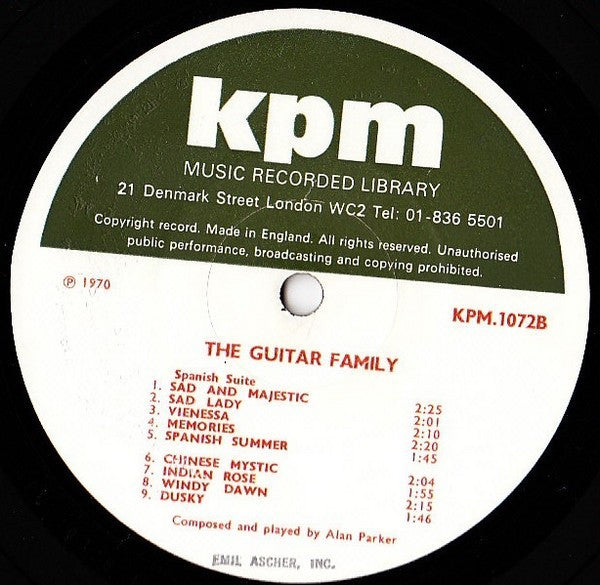 Alan Parker – The Guitar Family LP vinyl record, image 4 of 4