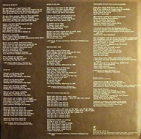 Randy Newman – Sail Away LP vinyl record, image 6 of 6