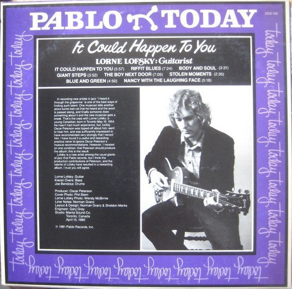 Lorne Lofsky – It Could Happen To You LP vinyl record, image 2 of 4