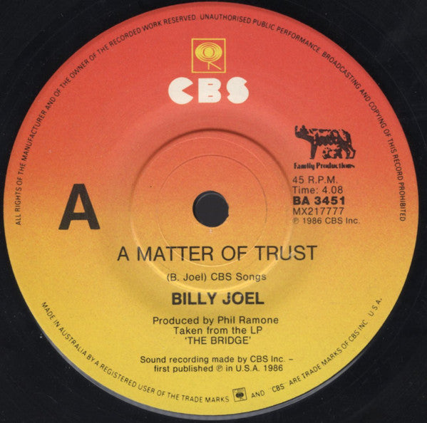 Billy Joel – A Matter Of Trust