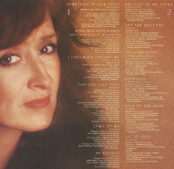 Bonnie Raitt – Luck Of The Draw LP vinyl record, image 4 of 4
