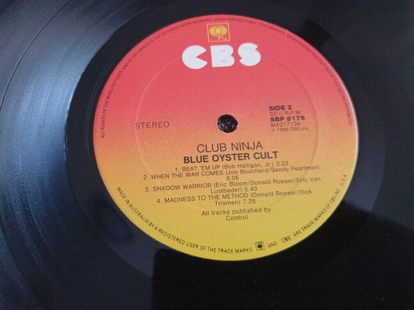 Blue Öyster Cult – Club Ninja LP vinyl record, image 3 of 4