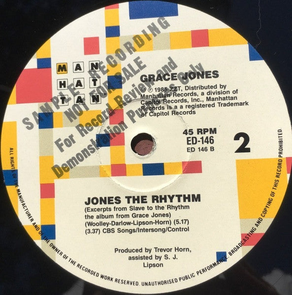 Grace Jones – Slave To The Rhythm 12" vinyl record, image 7 of 7