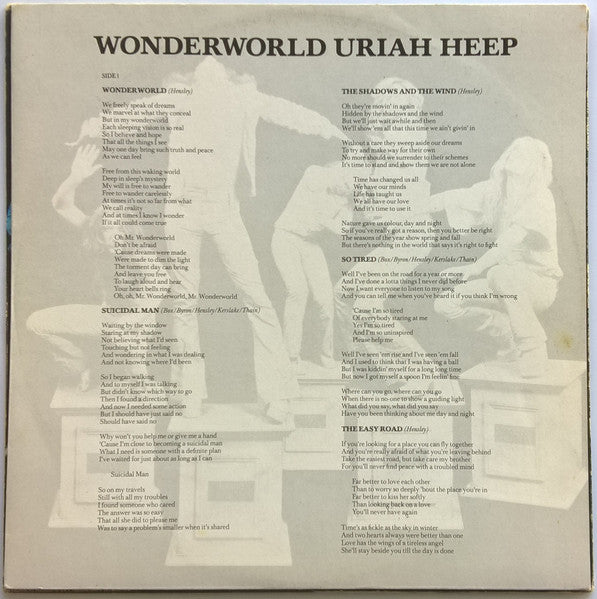 Uriah Heep – Wonderworld LP vinyl record, image 5 of 6