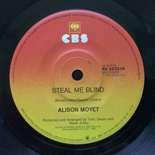 Alison Moyet – All Cried Out 7" vinyl record, image 4 of 4