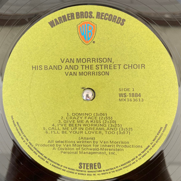 Van Morrison – His Band And The Street Choir LP vinyl record, image 3 of 4
