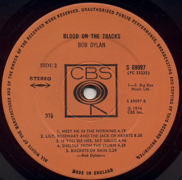 Bob Dylan – Blood On The Tracks LP vinyl record, image 4 of 6