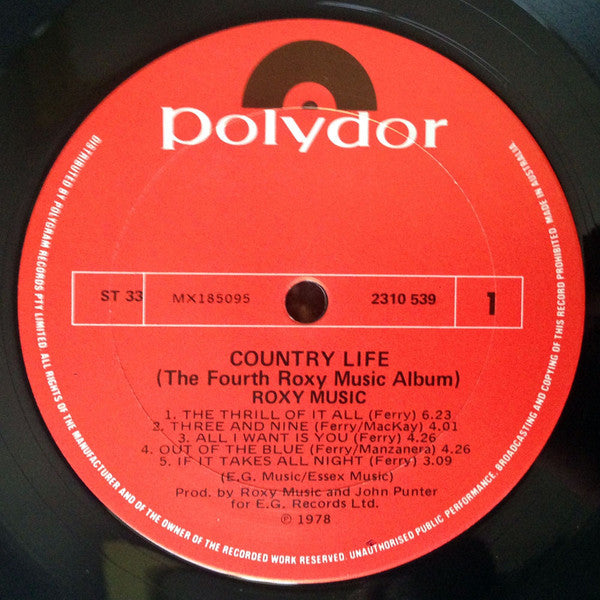 Roxy Music – Country Life LP vinyl record, image 3 of 6