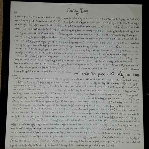 Courtesy Drop – What Makes This Place Worth Calling Our Home LP vinyl record, image 6 of 7
