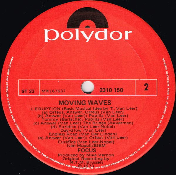 Focus – Moving Waves LP vinyl record, image 4 of 4