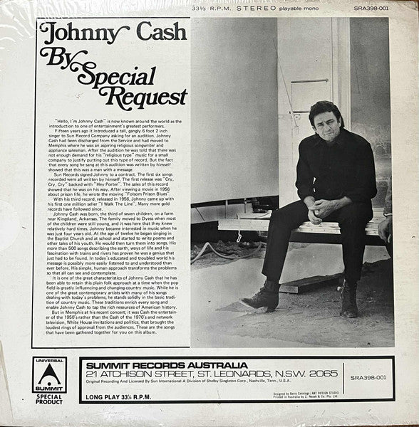 Johnny Cash – By Special Request LP vinyl record, image 2 of 6