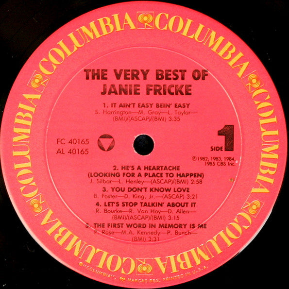 Janie Fricke – The Very Best Of Janie LP vinyl record, image 3 of 4