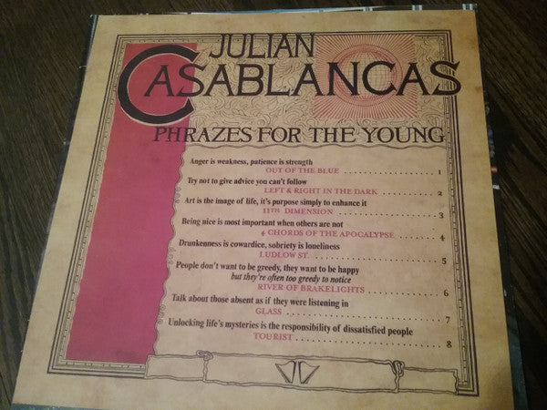 Julian Casablancas – Phrazes For The Young LP vinyl record, image 5 of 6