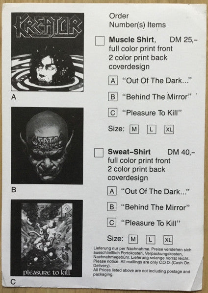 Kreator – Pleasure To Kill LP vinyl record, image 7 of 8